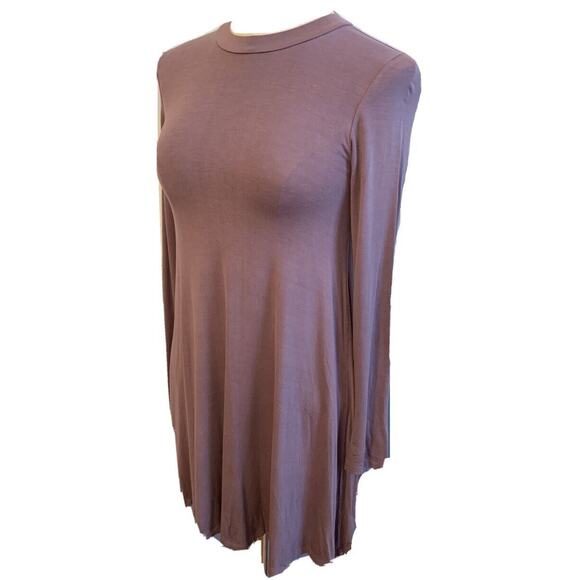American Eagle Outfitters Dresses & Skirts - Small American Eagle Outfitters Mauve Knit Dress Lace Up Back Open Long Sleeve